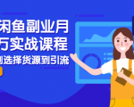 2021闲鱼副业月入过万实战课程:从开店到选择货源到引流,全程实战教学-第一资源库