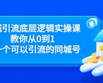 同城引流底层逻辑实操课，教你从0到1做一个可以引流的同城号（价值4980）-第一资源库