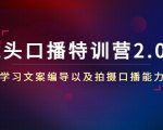 镜头口播特训营2.0版，学习文案编导以及拍摄口播能力（50节课时）-第一资源库