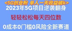 2023年最新自动裂变5g创业粉项目，日进斗金，单天引流100+秒返号卡渠道+引流方法+变现话术【揭秘】-第一资源库