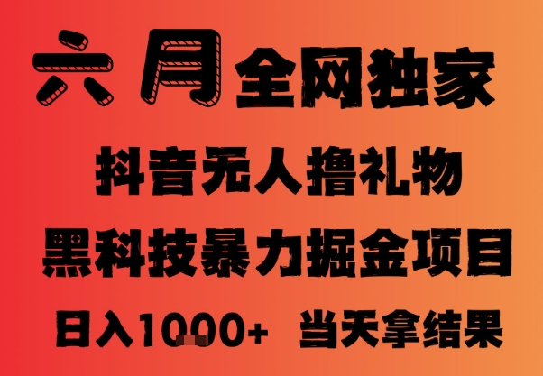 25年6月抖音无人直播最新暴力撸音浪掘金，小白可做，可批量矩阵放大，长期稳定日入1k+【揭秘】-第一资源库